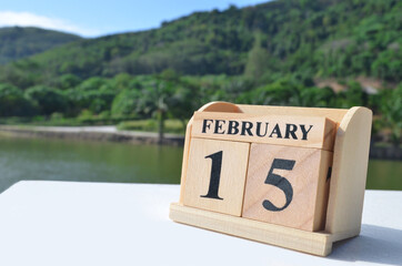 February 15, Cover natural background for your business