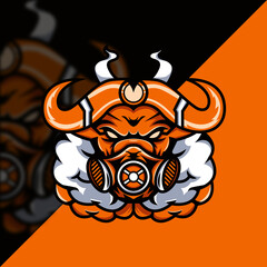 Toxic Bull Mascot logo