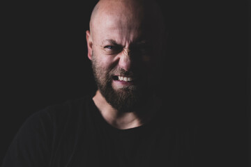 Naklejka premium portrait of an angry man