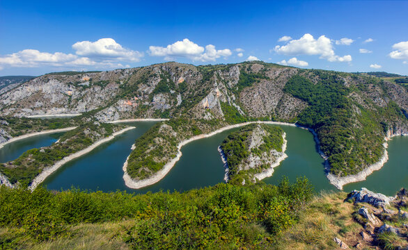 Meanders of the river Uvac in Serbia