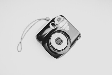 Black and white vintage camera