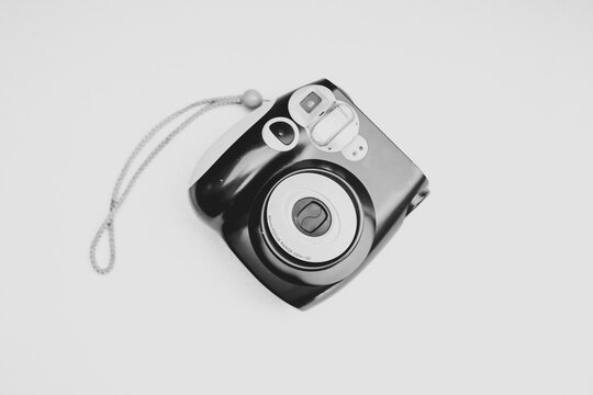 Black and white vintage camera