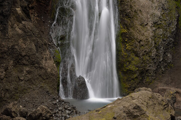 Drekagil waterfall near Askja in Vatnajökull National Park