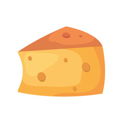 delicious fresh cheese piece icon vector illustration design