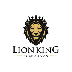 Luxury Golden Royal Lion King logo design inspiration