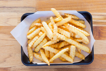 french fries on a white plate