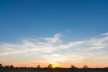 sunrise over the city