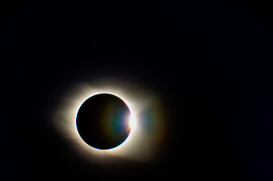 August 2017 Total Solar Eclipse from Easley,  SC, showing the diamond ring effect.
