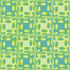 Flat Abstract Seamless Pattern In Retro Style To Decorate Any Surfaces.