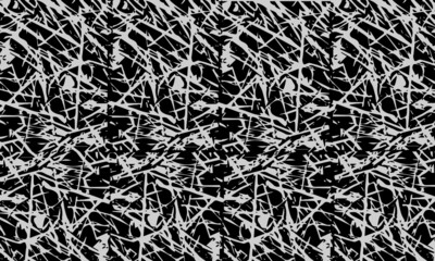 Grunge texture white and black. Sketch abstract to Create Distressed Effect. Overlay Distress grain monochrome design. Stylish modern background for different print products. Vector illustration