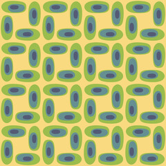 Flat Abstract Seamless Pattern In Retro Style To Decorate Any Surfaces.
