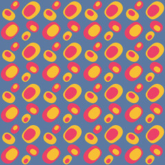 Flat Abstract Seamless Pattern In Retro Style To Decorate Any Surfaces.