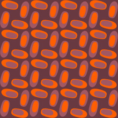 Flat Abstract Seamless Pattern In Retro Style To Decorate Any Surfaces.
