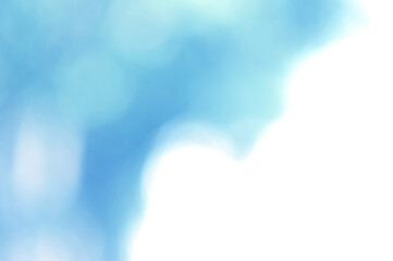 Light blue Leaf background. Blurred leaves and circular bokeh. Abstract for design and wallpaper.