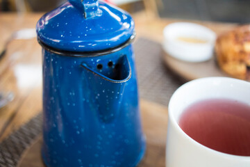 Close up a una taza de infusi&oacute;n 