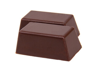 Milk chocolate sweet isolated on the white