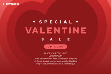 Valentine day sales promotion banner design suitable for social media post, brochure, poster, web banner etc.