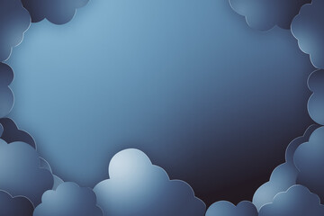 Paper applique of cloud sky.