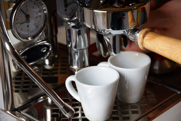 Coffee machine close-up view