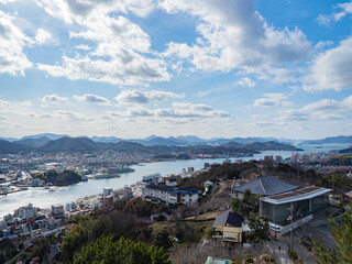 千光寺公園頂上展望台から見た尾道の町並み