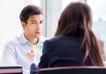 People discussing new design of project