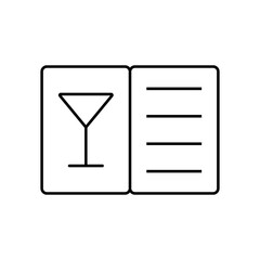 menu cocktail icon element of restaurant icon for mobile concept and web apps. Thin line menu cocktail icon can be used for web and mobile. Premium icon on white background
