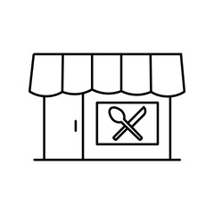 restaurant icon element of restaurant icon for mobile concept and web apps. Thin line restaurant icon can be used for web and mobile. Premium icon on white background