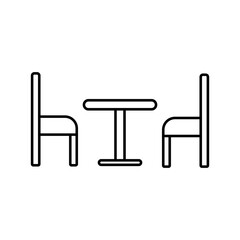 restaurant table icon element of restaurant icon for mobile concept and web apps. Thin line restaurant table icon can be used for web and mobile. Premium icon on white background