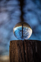 Glaskugel in Natur