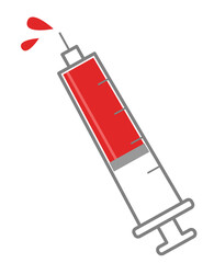 Syringe Injection Vector Illustration.