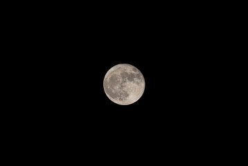 Full moon in the night . Moon is an astronomical body that orbits planet Earth, and is Earth's only permanent natural satellite