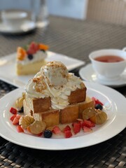 breakfast with coffee 