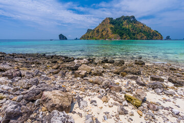 A view from Tup islands on Poda island in Thailand.