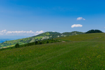 Fototapeta premium landscape with mountains and blue sky