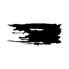 icon of sketch of black ink brush stroke, vector illustration