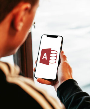 microsoft access 2013 on glossy realistic texture