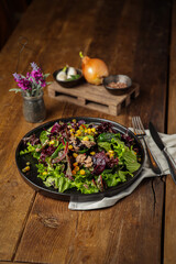 Fresh salad with tuna fish 