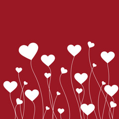 Plakat valentine background with hearts