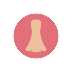 human nose simple clipart illustration