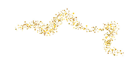 Golden glitter confetti.