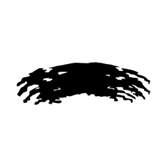brush stroke in black paint, vector illustration