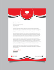 Modern corporate letterhead template design