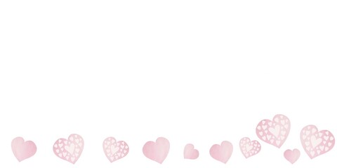 pink hearts border