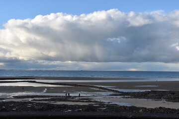 granville, sud-manche, plage, jullouville, plage, normandie, dior, haute-ville