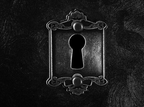Vintage lock keyhole closeup