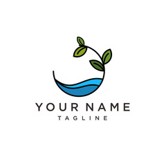 Nature logo. Floral logo. Flower icon. Floral emblem. green leaf, Spa, hydroponics, Decoration, herbal tea logo. Interior Icon. environment Logo. Herbal, leaf, nature icon.