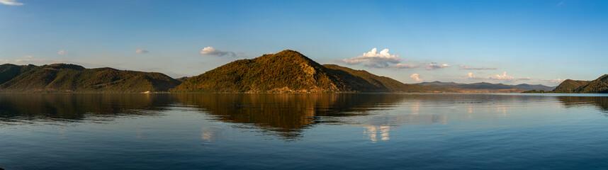 Danube gorge in Djerdap on the Serbian-Romanian border