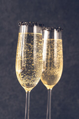 Flutes of champagne