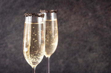 Flutes of champagne