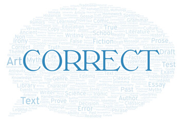 Fototapeta premium Correct typography word cloud create with the text only